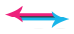 Pink and Blue Arrows